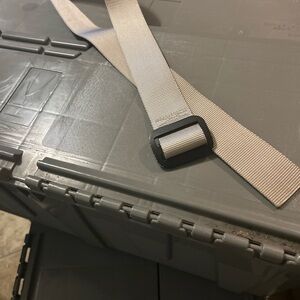 Men's Beige Belt with Black Buckle